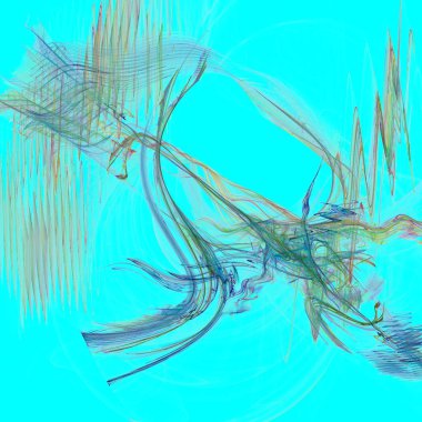 Fantezi kaotik renkli fraktal desen. Soyut Fraktal şekiller. 3D render resimde arka plan veya duvar kağıdı