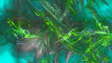 Fantezi kaotik renkli fraktal desen. Soyut Fraktal şekiller. 3D render resimde arka plan veya duvar kağıdı