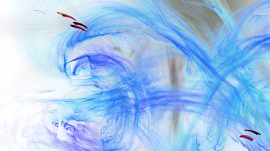 Fantezi kaotik renkli fraktal desen. Soyut Fraktal şekiller. 3D render resimde arka plan veya duvar kağıdı