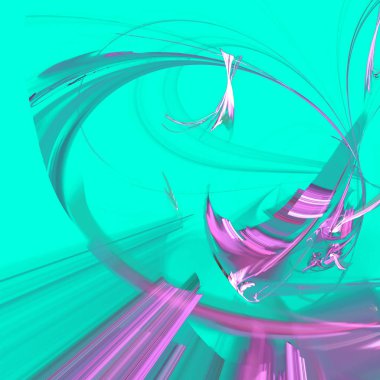 Fantezi kaotik renkli fraktal desen. Soyut Fraktal şekiller. 3D render resimde arka plan veya duvar kağıdı