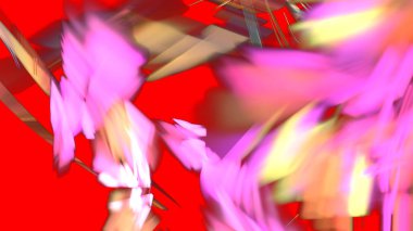 Fantezi kaotik renkli fraktal desen. Soyut Fraktal şekiller. 3D render resimde arka plan veya duvar kağıdı