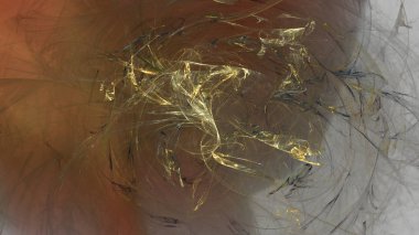 Fantezi kaotik renkli fraktal desen. Soyut Fraktal şekiller. 3D render resimde arka plan veya duvar kağıdı