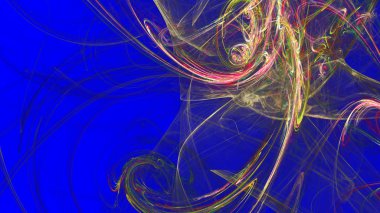 Fantezi kaotik renkli fraktal desen. Soyut Fraktal şekiller. 3D render resimde arka plan veya duvar kağıdı