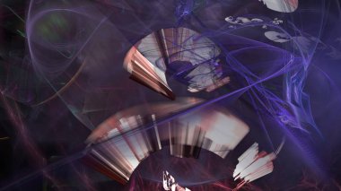 Fantezi kaotik renkli fraktal desen. Soyut Fraktal şekiller. 3D render resimde arka plan veya duvar kağıdı