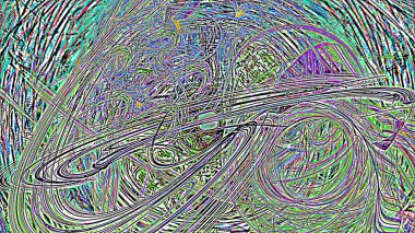 Fantezi kaotik renkli fraktal desen. Soyut Fraktal şekiller. 3D render resimde arka plan veya duvar kağıdı