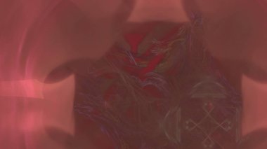 Fantezi kaotik renkli fraktal desen. Soyut Fraktal şekiller. 3D render resimde arka plan veya duvar kağıdı