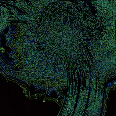 Fantezi kaotik renkli fraktal desen. Soyut Fraktal şekiller. 3D render resimde arka plan veya duvar kağıdı