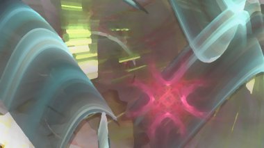 Fantezi kaotik renkli fraktal desen. Soyut Fraktal şekiller. 3D render resimde arka plan veya duvar kağıdı