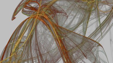 Fantezi kaotik renkli fraktal desen. Soyut Fraktal şekiller. 3D render resimde arka plan veya duvar kağıdı