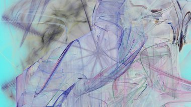 Fantezi kaotik renkli fraktal desen. Soyut Fraktal şekiller. 3D render resimde arka plan veya duvar kağıdı