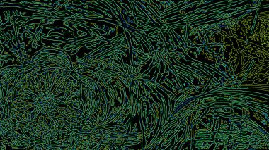 Fantezi kaotik renkli fraktal desen. Soyut Fraktal şekiller. 3D render resimde arka plan veya duvar kağıdı