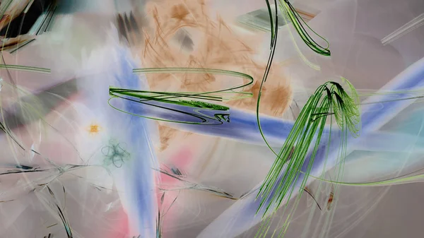 Fantezi kaotik renkli fraktal desen. Soyut Fraktal şekiller. 3D render resimde arka plan veya duvar kağıdı