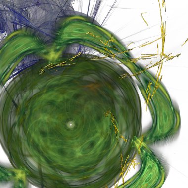 Fantezi kaotik renkli fraktal desen. Soyut Fraktal şekiller. 3D render resimde arka plan veya duvar kağıdı