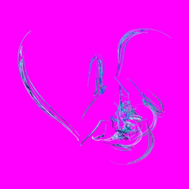 Fantezi kaotik renkli fraktal desen. Soyut Fraktal şekiller. 3D render resimde arka plan veya duvar kağıdı