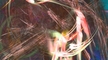 Fantezi kaotik renkli fraktal desen. Soyut Fraktal şekiller. 3D render resimde arka plan veya duvar kağıdı