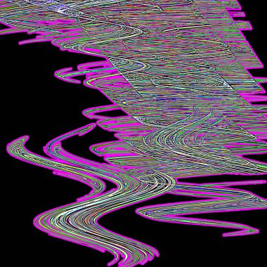 Fantezi kaotik renkli fraktal desen. Soyut Fraktal şekiller. 3D render resimde arka plan veya duvar kağıdı