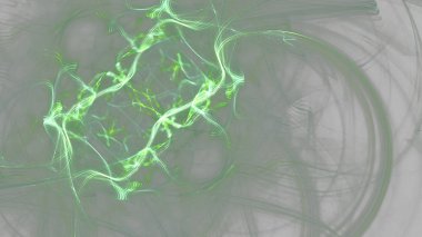 Fantezi kaotik renkli fraktal desen. Soyut Fraktal şekiller. 3D render resimde arka plan veya duvar kağıdı