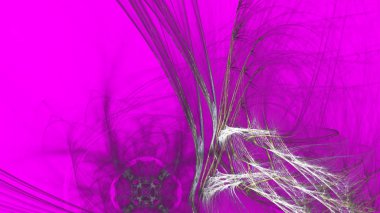 Fantezi kaotik renkli fraktal desen. Soyut Fraktal şekiller. 3D render resimde arka plan veya duvar kağıdı