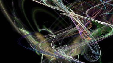 Fantezi kaotik renkli fraktal desen. Soyut Fraktal şekiller. 3D render resimde arka plan veya duvar kağıdı