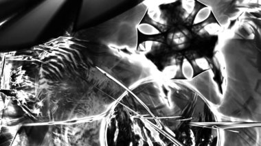 Fantezi kaotik renkli fraktal desen. Soyut Fraktal şekiller. 3D render resimde arka plan veya duvar kağıdı