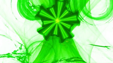 Fantezi kaotik renkli fraktal desen. Soyut Fraktal şekiller. 3D render resimde arka plan veya duvar kağıdı