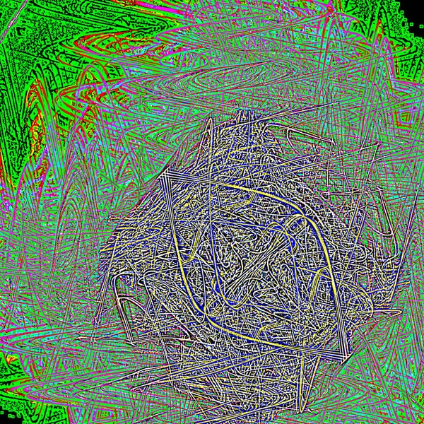 Fantasie chaotische kleurrijke fractale patroon. Abstracte fractale vormen. 3D rendering afbeelding achtergrond of behang — Stockfoto