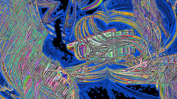 Fantasía caótica patrón fractal colorido. Formas fractales abstractas. Fondo de ilustración de representación 3D o fondo de pantalla —  Fotos de Stock