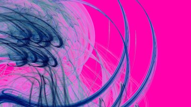 Fantezi kaotik renkli fraktal desen. Soyut Fraktal şekiller. 3D render resimde arka plan veya duvar kağıdı