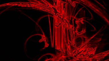 Fantezi kaotik renkli fraktal desen. Soyut Fraktal şekiller. 3D render resimde arka plan veya duvar kağıdı