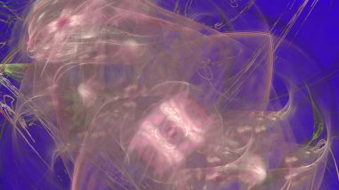 Fantezi kaotik renkli fraktal desen. Soyut Fraktal şekiller. 3D render resimde arka plan veya duvar kağıdı