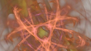 Fantezi kaotik renkli fraktal desen. Soyut Fraktal şekiller. 3D render resimde arka plan veya duvar kağıdı