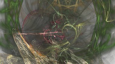 Fantezi kaotik renkli fraktal desen. Soyut Fraktal şekiller. 3D render resimde arka plan veya duvar kağıdı