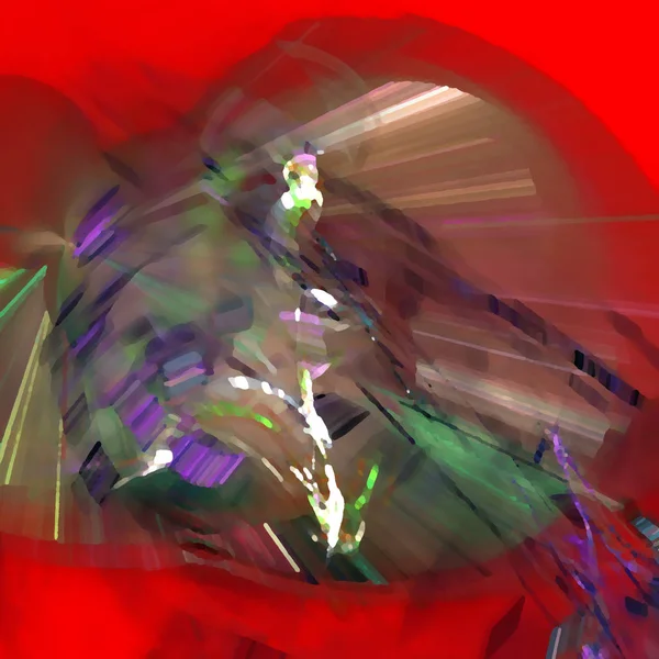 Fantasia kaoottinen värikäs fraktaali kuvio. Abstraktit fraktaalimuodot. 3D renderöinti kuva tausta tai taustakuva — kuvapankkivalokuva