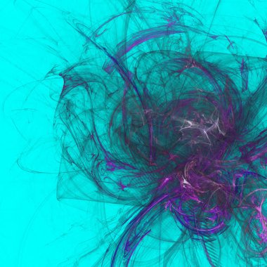 Fantezi kaotik renkli fraktal desen. Soyut Fraktal şekiller. 3D render resimde arka plan veya duvar kağıdı