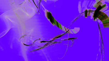 Fantezi kaotik renkli fraktal desen. Soyut Fraktal şekiller. 3D render resimde arka plan veya duvar kağıdı