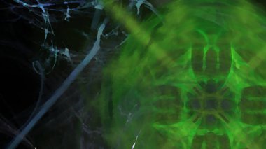 Fantezi kaotik renkli fraktal desen. Soyut Fraktal şekiller. 3D render resimde arka plan veya duvar kağıdı