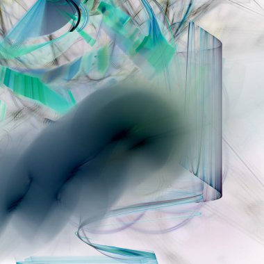 Fantezi kaotik renkli fraktal desen. Soyut Fraktal şekiller. 3D render resimde arka plan veya duvar kağıdı