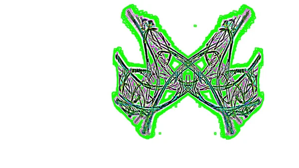 Fantasy kaotiska färgglada fraktal mönster. Abstrakta fractal former. 3D rendering illustration bakgrund eller tapeter — Stockfoto