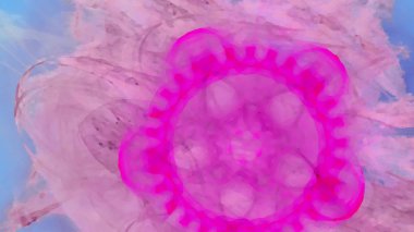 Fantezi kaotik renkli fraktal desen. Soyut Fraktal şekiller. 3D render resimde arka plan veya duvar kağıdı