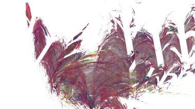 Fantezi kaotik renkli fraktal desen. Soyut Fraktal şekiller. 3D render resimde arka plan veya duvar kağıdı