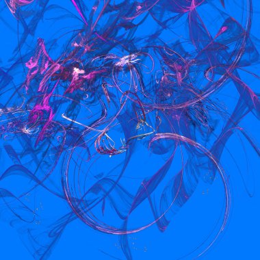 Fantezi kaotik renkli fraktal desen. Soyut Fraktal şekiller. 3D render resimde arka plan veya duvar kağıdı