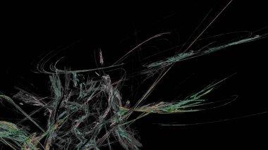 Fantezi kaotik renkli fraktal desen. Soyut Fraktal şekiller. 3D render resimde arka plan veya duvar kağıdı