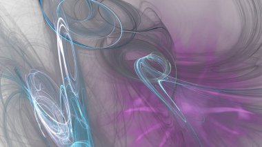 Fantezi kaotik renkli fraktal desen. Soyut Fraktal şekiller. 3D render resimde arka plan veya duvar kağıdı