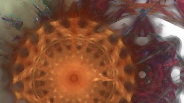 Fantezi kaotik renkli fraktal desen. Soyut Fraktal şekiller. 3D render resimde arka plan veya duvar kağıdı