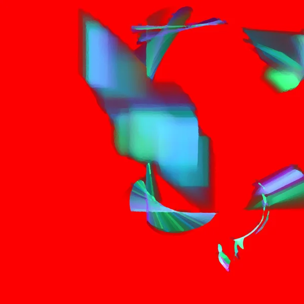 Fantasi kaotiske farverige fraktale mønster. Abstrakt fraktale former. 3D-gengivelse illustration baggrund eller tapet - Stock-foto