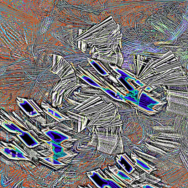 Fantasie chaotische kleurrijke fractale patroon. Abstracte fractale vormen. 3D rendering afbeelding achtergrond of behang — Stockfoto