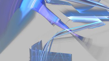 Fantezi kaotik renkli fraktal desen. Soyut Fraktal şekiller. 3D render resimde arka plan veya duvar kağıdı