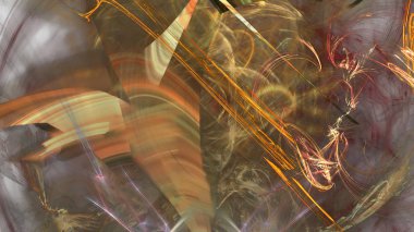 Fantezi kaotik renkli fraktal desen. Soyut Fraktal şekiller. 3D render resimde arka plan veya duvar kağıdı