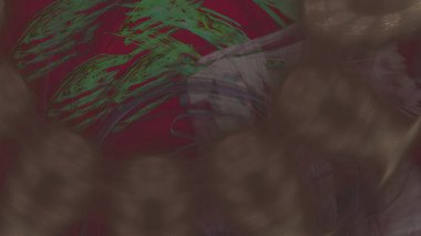 Fantezi kaotik renkli fraktal desen. Soyut Fraktal şekiller. 3D render resimde arka plan veya duvar kağıdı