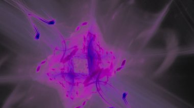 Fantezi kaotik renkli fraktal desen. Soyut Fraktal şekiller. 3D render resimde arka plan veya duvar kağıdı